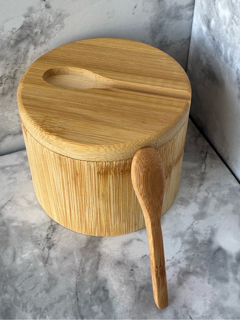 NWOT Totally Bamboo Little Dipper Salt Box with Spoon
